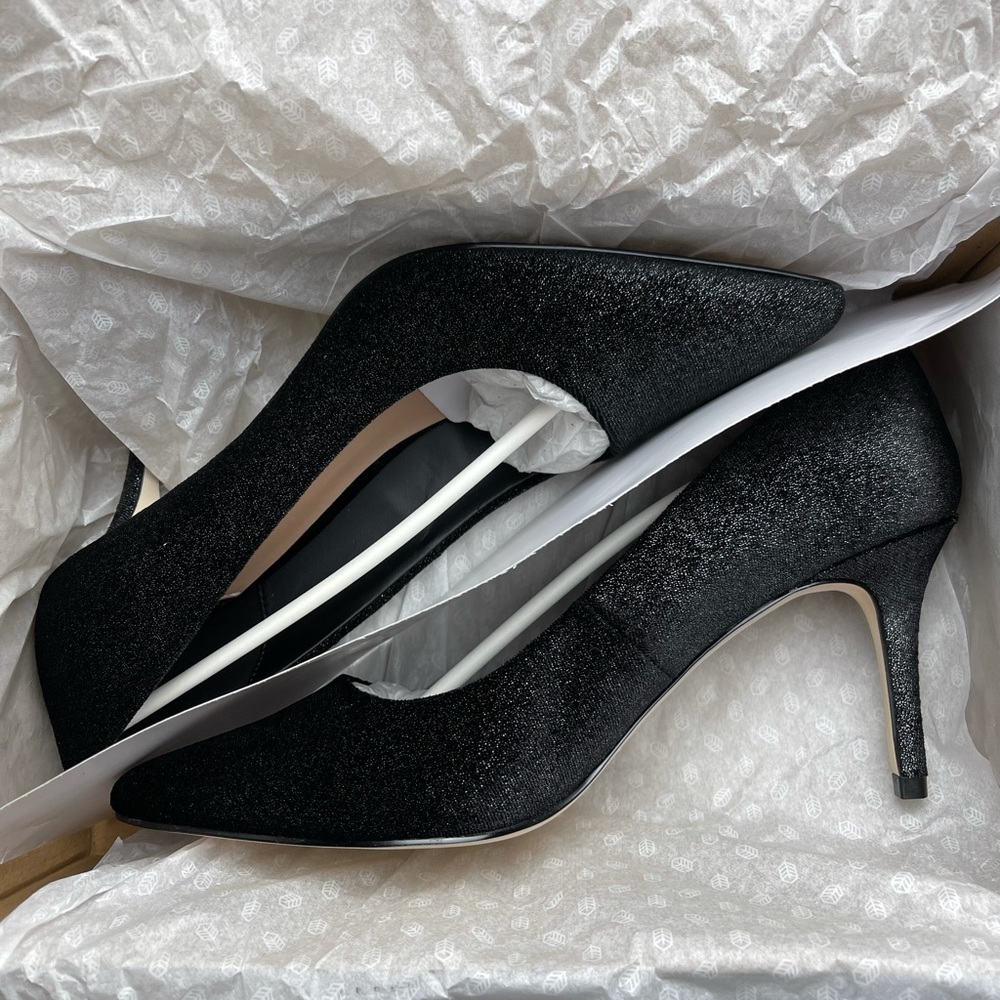 CALL IT SPRING Heels Pointed Toe Pump Black Sparkle NEW - Picture 13 of 15